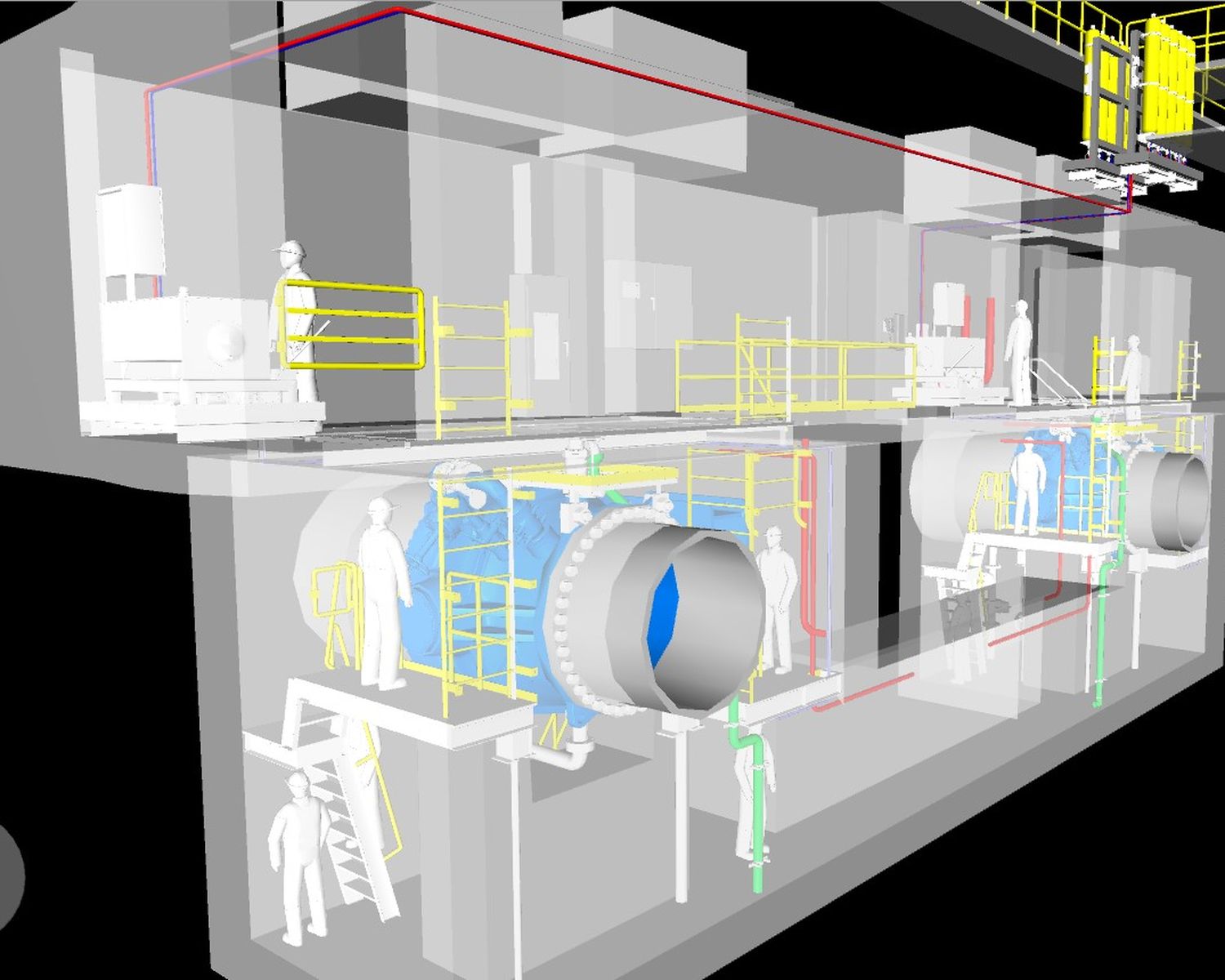 3D model of the project piping and equipment layout